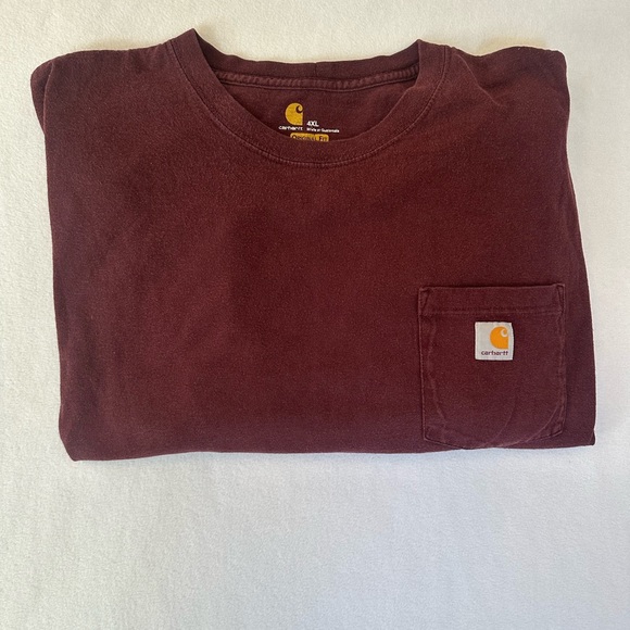 Carhartt Men’s 4X Heavyweight Short Sleeve Tee Port Color - Picture 3 of 6